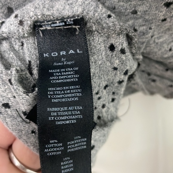 Koral gray long sleeve Swiss cheese shirt - Picture 9 of 9